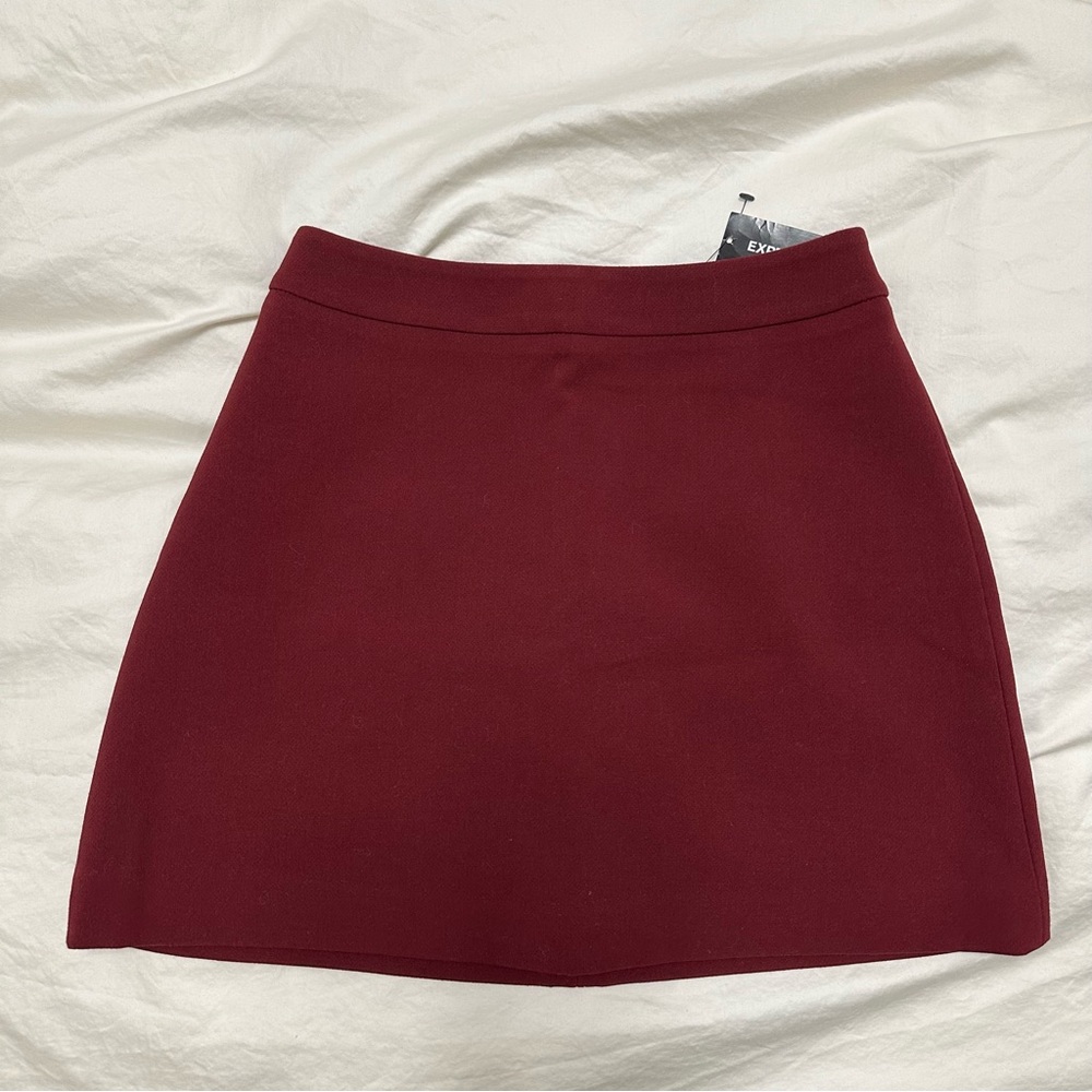 NWT Express Maroon Red/ Burgundy Skirt